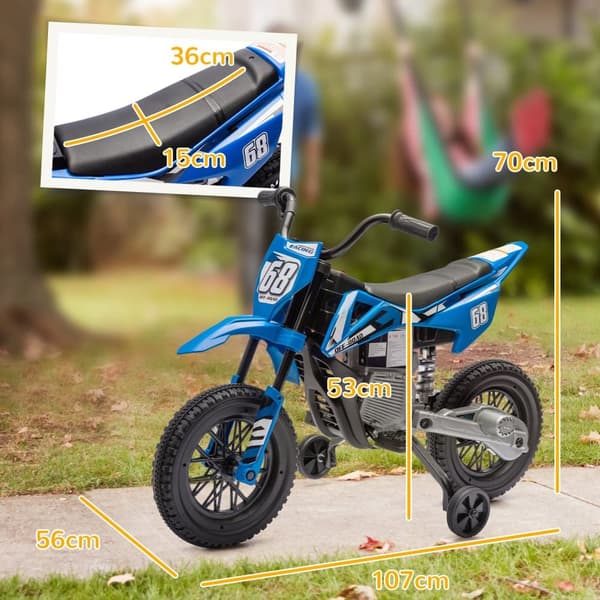 Elektrisk Motorcykel för Barn, 107x56x70 cm, Blå