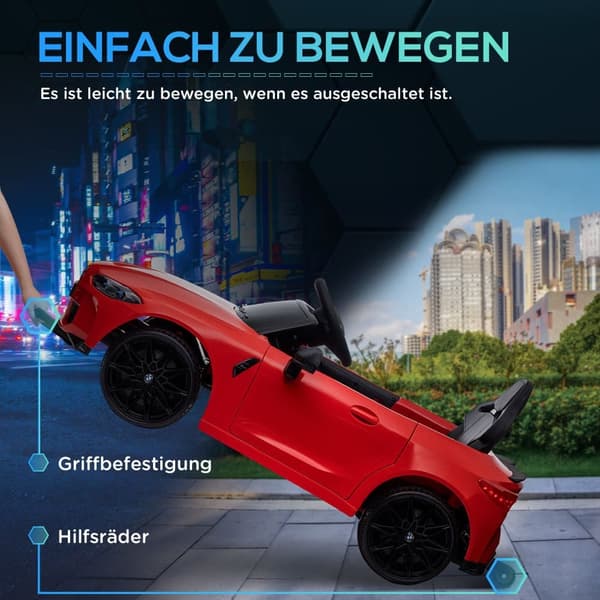 Barns Elektriska Bil, BMW M4, 108x69.5x51 cm, Röd