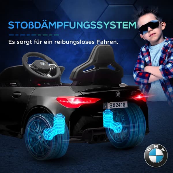 Børns Elektriske Bil, BMW M4, 108x69.5x51 cm, Sort