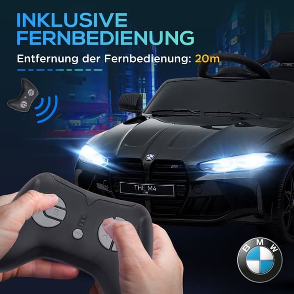 Børns Elektriske Bil, BMW M4, 108x69.5x51 cm, Sort