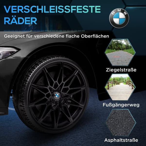 Børns Elektriske Bil, BMW M4, 108x69.5x51 cm, Sort