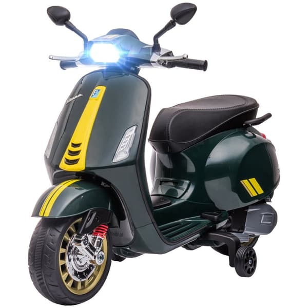 Børns Elektriske Motorcykel, 6V, 107x47x73 cm, Mørkegrøn