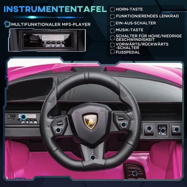 Barns Elektriska Bil, SUV, 108x62x40 cm, Rosa