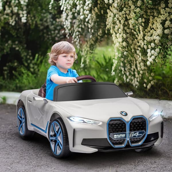 Lasten sähköauto, BMW, 115x67x45 cm, Valkoinen