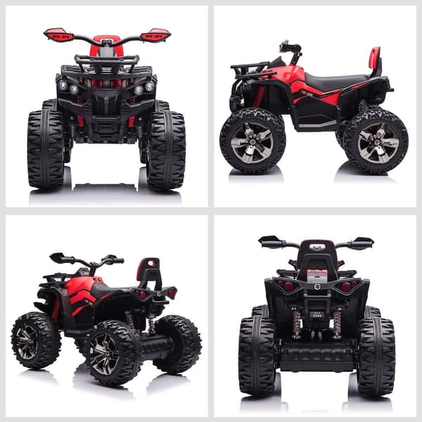 Elektrisk Quad til børn, 12V, 100x65x73 cm, Rød