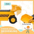 Miniatyrbillede 5 af 9: Elektrisk Børnetraktor, 74.5x36x43.5 cm, Gul