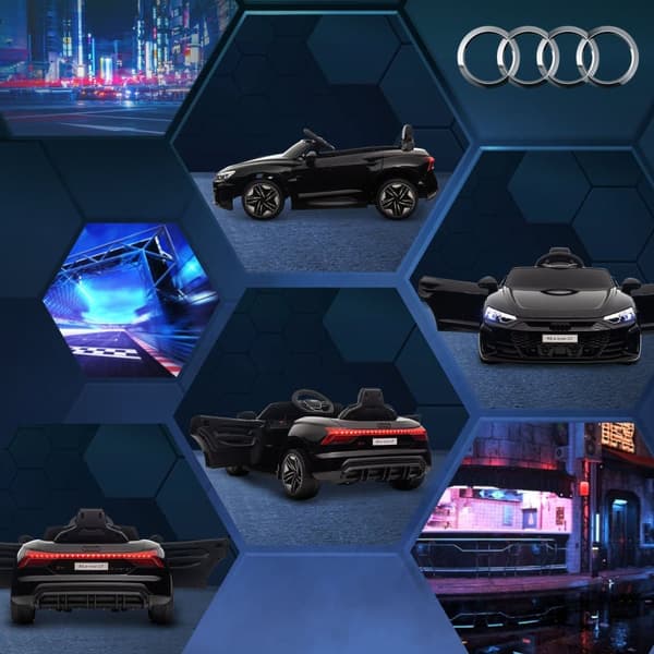 Børns Elektriske Bil, AUDI RS e-tron GT, 103x58x41 cm, Sort