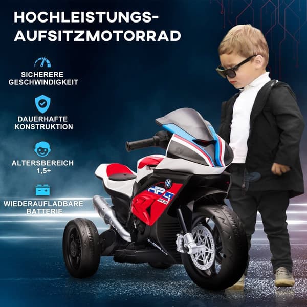 Barns Elektriska Motorcykel, 82,5x42x54 cm, Röd