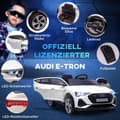 Miniatyrbillede 7 af 9: Elektrisk Børnebil, Audi E-tron, 108x60x47 cm, Hvid