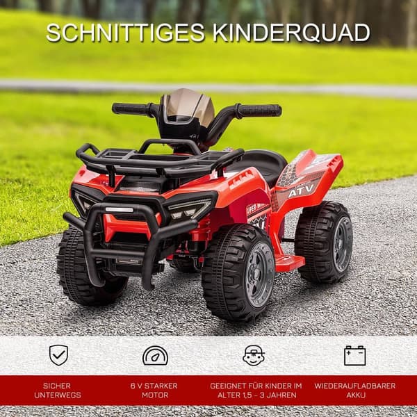 Mini Elektrisk Quad, 70x42x45 cm, Pink