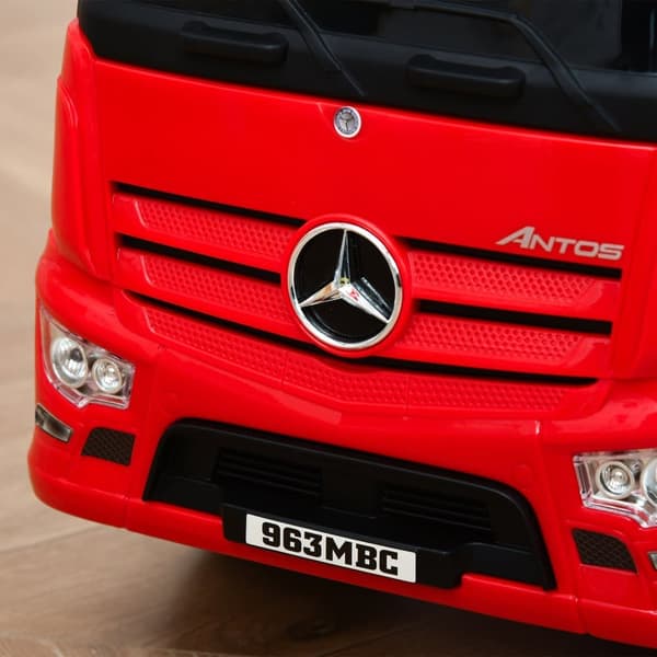 Børns Køretøj, Mercedes ANTOS-LKW-Stil, 62,5x28,5x45 cm, Rød Sort