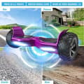 Miniatyrbild 3 av 5: Hoverboard 8,5 tum Hummer All Terrain LED Bluetooth med kraftfull motor Idealisk present Lila krom