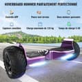 Miniatyrbild 5 av 5: Hoverboard 8,5 tum Hummer All Terrain LED Bluetooth med kraftfull motor Idealisk present Lila krom