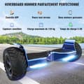Miniatyrbild 5 av 5: Hoverboard 8,5 tum Hummer All Terrain LED Bluetooth med kraftfull motor Idealisk present Blå krom