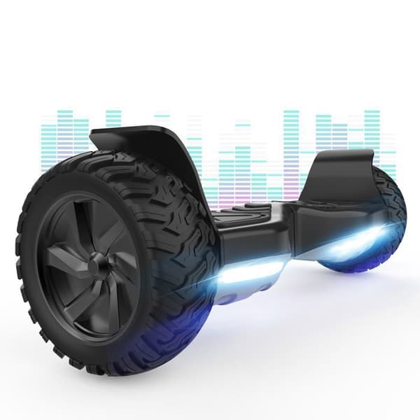 Hoverboard 8,5 tum Hummer All-Terrain LED Bluetooth med Kraftfull Motor Perfekt Present Svart