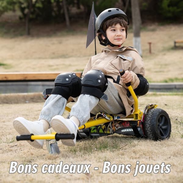 Hoverboard RCB 8,5 Tum Elektrisk Scooter All Terrain Gyropod Hummer Bluetooth LED + Hoverkart Karting Justerbar Svart