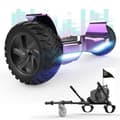 Miniatyrbild 1 av 6: Hoverboard RCB 8.5 Tum Elektrisk Scooter All Terrain Gyropod Hummer Bluetooth LED + Hoverkart Karting Justerbar Lila&amp;Svart