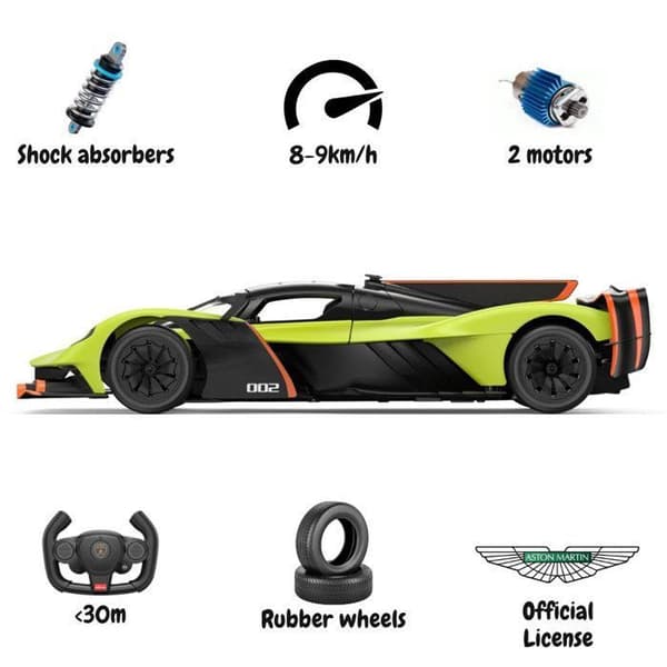 Fjärrstyrd bil Aston Martin Valkyrie AMR Pro LMDh 1:14 - LeMans - 9 km/h - Grön
