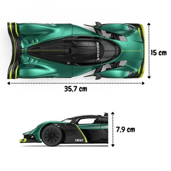 Fjärrstyrd bil Aston Martin Valkyrie AMR Pro LMDh 1:14 - LeMans - 9 km/h - Mörkgrön