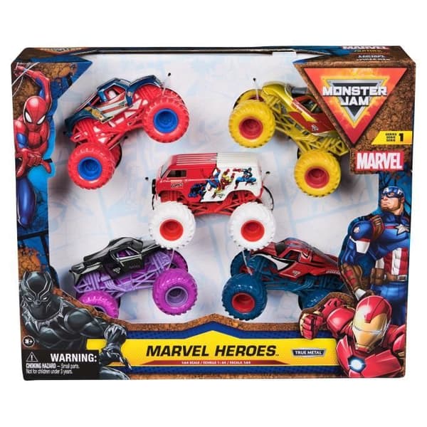 SPIN MASTER 5-PACK MARVEL DIE-CAST 1:64 Monster Jam
