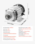 Miniatyrbillede 2 af 2: Børsteløs DC Motor Kit, 750W Effekt, 21.1 MPH Hastighed,750W