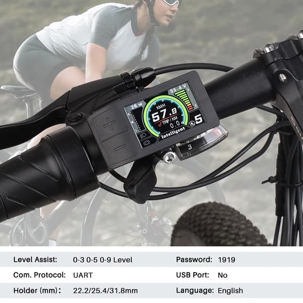 Elektrisk cykeldisplay, TFT LCD-skærm, Hastighedsindikator, 500C Display