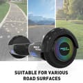 Miniatyrbild 4 av 4: MEGA MOTION Black Hoverboard och Black Kart Pack, 2 hjul Hoverboard 6,5" LED-lampor med Bluetooth-högtalare