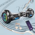 Miniatyrbild 3 av 4: MEGA MOTION Camouflage Hoverboard+Camouflage Go-Kart för barn, 2 hjul Hoverboard 6,5" LED-lampor med Bluetooth-högtalare