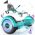 Miniatyrbild 1 av 4: MEGA MOTION Green Hoverboard och Green Kart Pack, 2 hjul Hoverboard 6,5" LED-lampor med Bluetooth-högtalare
