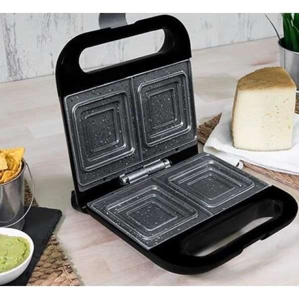 Smörgåsmaskin - EUROWEB - 750W - Non-stick - Svart