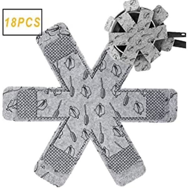 18st Pan Protector Non-woven Tyg Non-stick Pan Dividers För Kök Pot Protector Osuter Separator