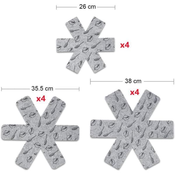 Grytavdelare, pannskydd, avdelare, för brickor, porslin, wokar, förhindra repor, kök, 12 st