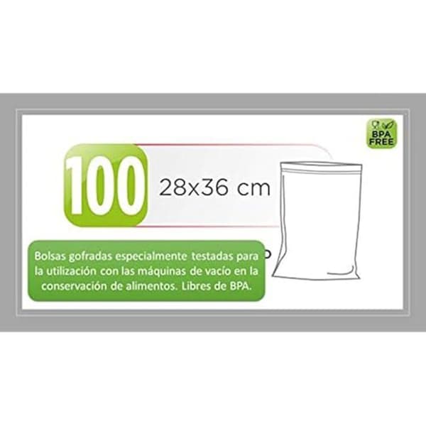 VT3512 Laica FrescoPiù Paket med 100 vakuumpåsar för mat, 28 x 36 cm, lämplig för frys, kyl och låg temperatur