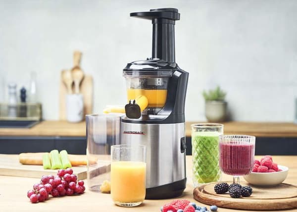 Gastroback - 40145 - Advanced Vital Slow Juicer 150 kniv i rostfritt stål, svart/silver