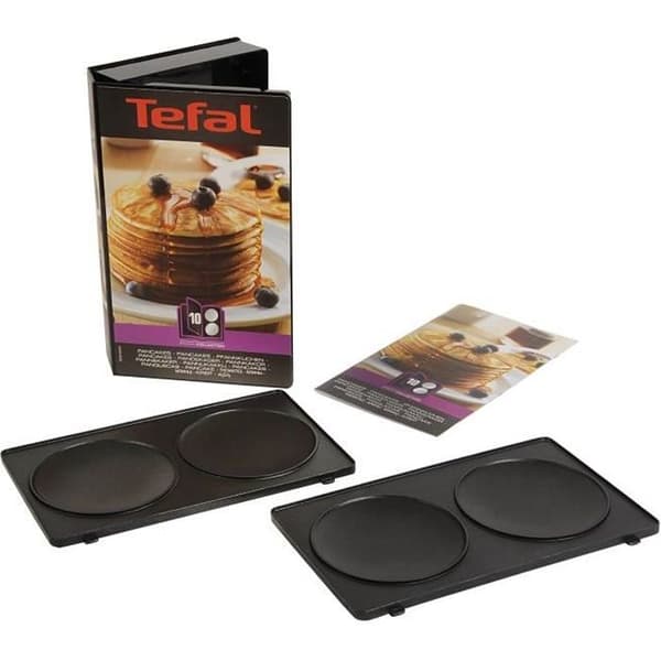 TEFAL - Snack Collection - Set med 2 pannkakstallrikar - Svart - Tål maskindisk