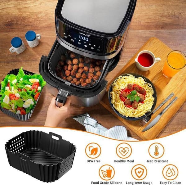 2-pack Air Fryer silikonform för Ninja Double Stack Oljefri Fryer SL400EU, Air Fryer tillbehör