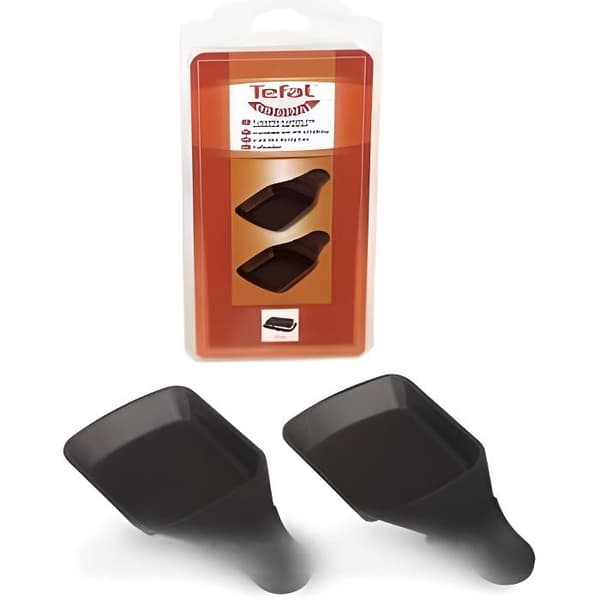 Fyrkantiga bokskärare för Tefal raclette - Set om 2 - Tål diskmaskin - Svart