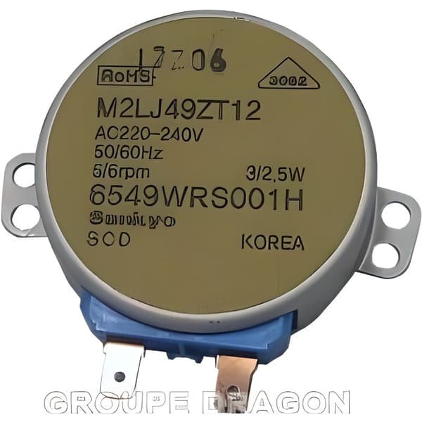 Brickmotor för mikrovågsugn LG 6549W1S011N MC766Y MC807 240v 50hz