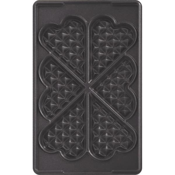 TEFAL - Snack Collection - Set med 2 Heart Wafer tallrikar - Svart - Kompatibel med diskmaskin - 750 Watt