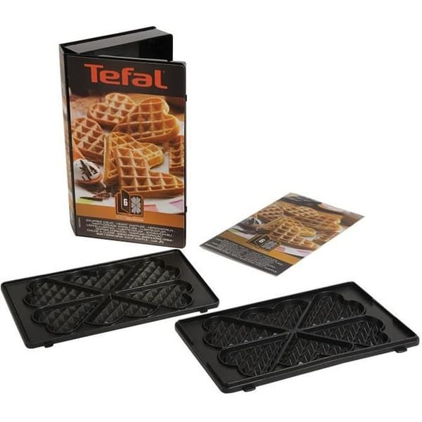 TEFAL - Snack Collection - Set med 2 Heart Wafer tallrikar - Svart ...