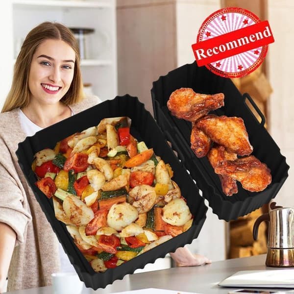 Siliconeform för Luftfriterare, Luftfriterarform, Silikonfat för Luftfriterare - för Philips Airfryer Serie 3000 NA350/00 - för Philips 6/3L