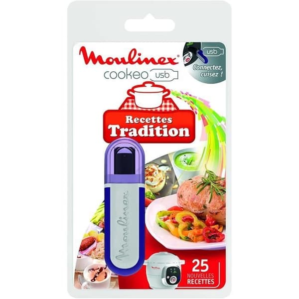 Traditionsrecept USB-nyckel för Cookeo USB MOULINEX XA600211 - 25 ytterligare recept
