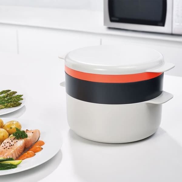 Mikrovågsugnset - Joseph Joseph - M-Kök - 4 delar - Färg Orange - Stapelbar design