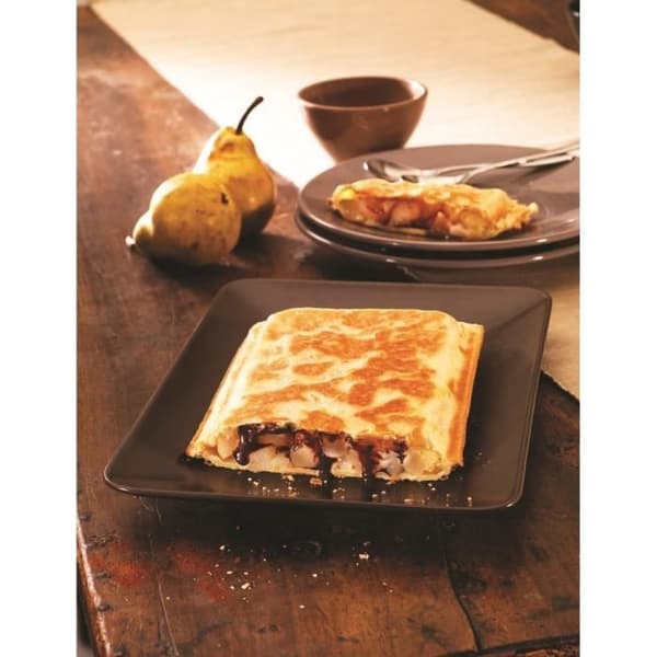 Pain Perdu Tallrikar - TEFAL - Snack Collection - Non-stick beläggning - Svart - 750 Watt