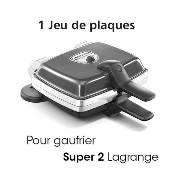 Våffelbryggare - LAGRANGE - Tillbehör 030222 - Rånplattor - Dubbellagers non-stick