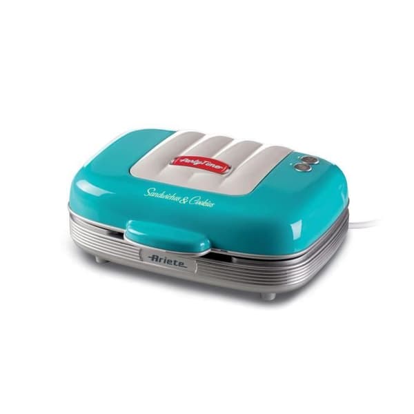 Våffelbryggare - ARIETE - 3 i 1 Sandwichera Cupcakes Donuts - Non-stick beläggning - 700 W - Blå