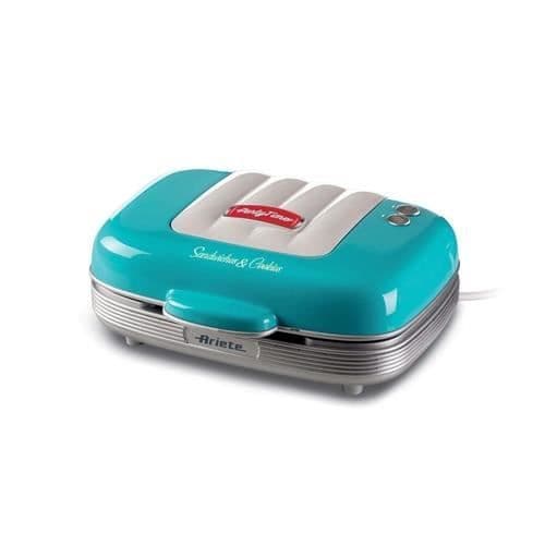 Våffelbryggare - ARIETE - 3 i 1 Sandwichera Cupcakes Donuts - Non-stick beläggning - 700 W - Blå