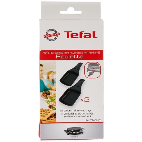 Set med 2 fyrkantiga koppar - TEFAL - Raclette Ambiance - Non-stick beläggning - Kompatibel med diskmaskin
