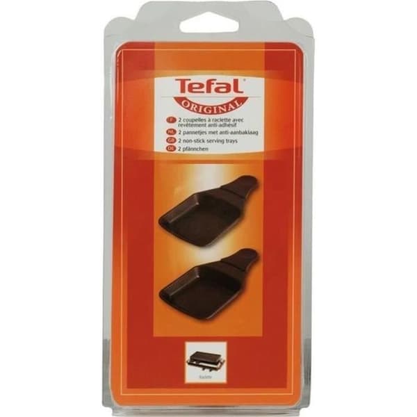 Set med 2 fyrkantiga koppar - TEFAL - Raclette Ambiance - Non-stick beläggning - Kompatibel med diskmaskin
