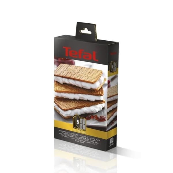 TEFAL - Snack Collection - Set med 2 oblattallrikar - Kompatibel med diskmaskin - Svart